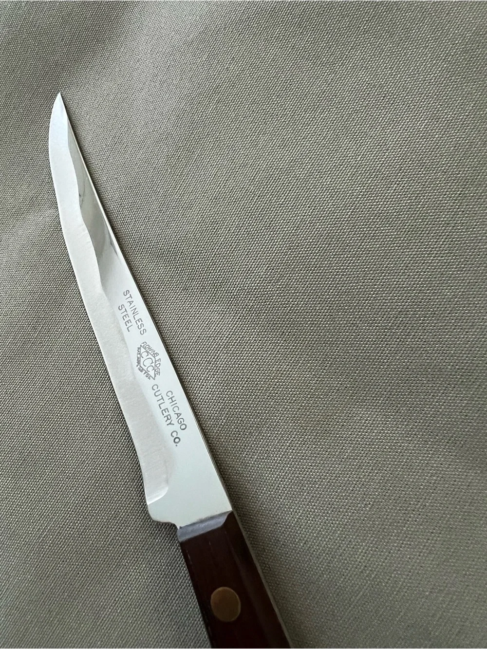 Vintage Chicago Cutlery 72B 6” Knife USA Walnut Handle NEW Old-Stock
